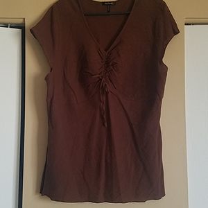 Cute brown top useful for work or casual!